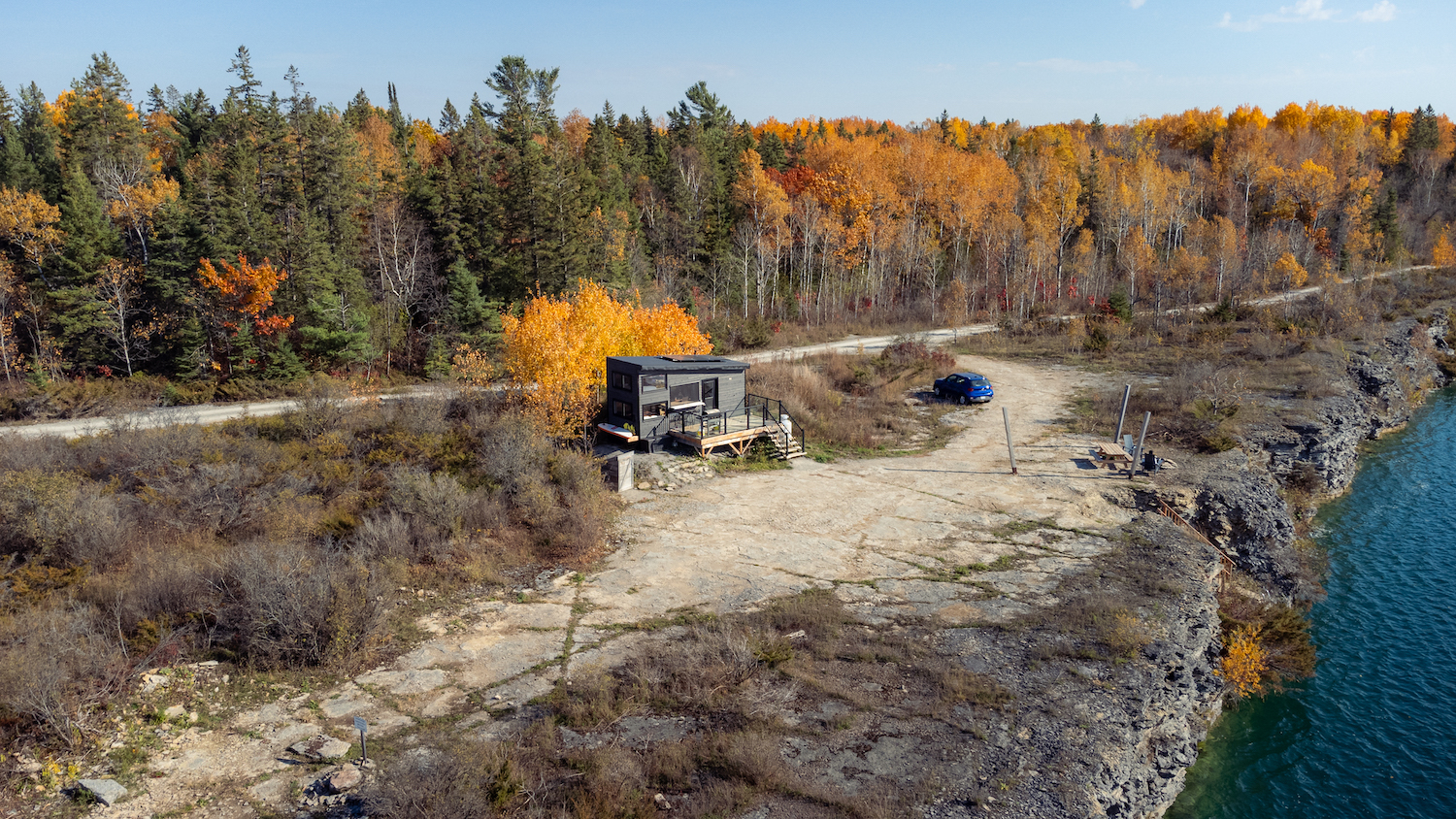 Hawkweed Cabin Exterior Fall