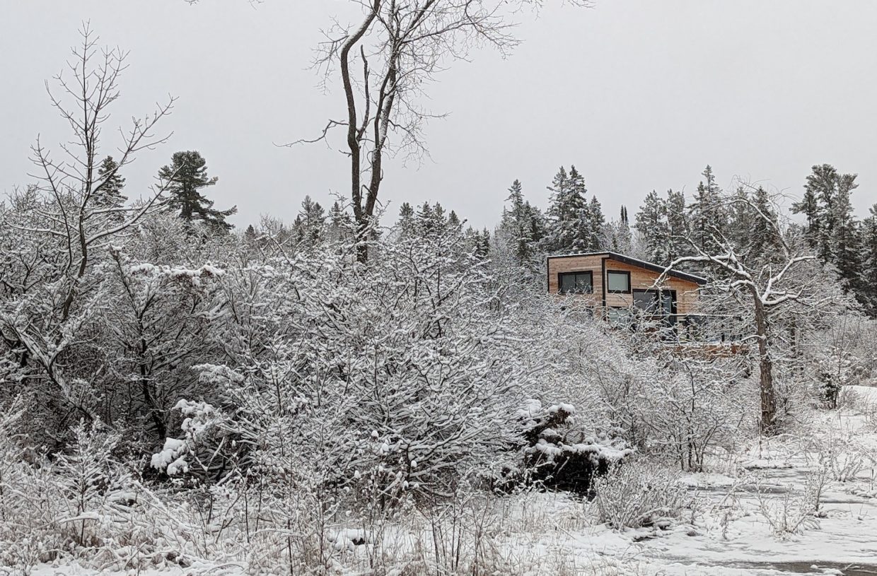 Goldenrod Winter Cabin Exterior