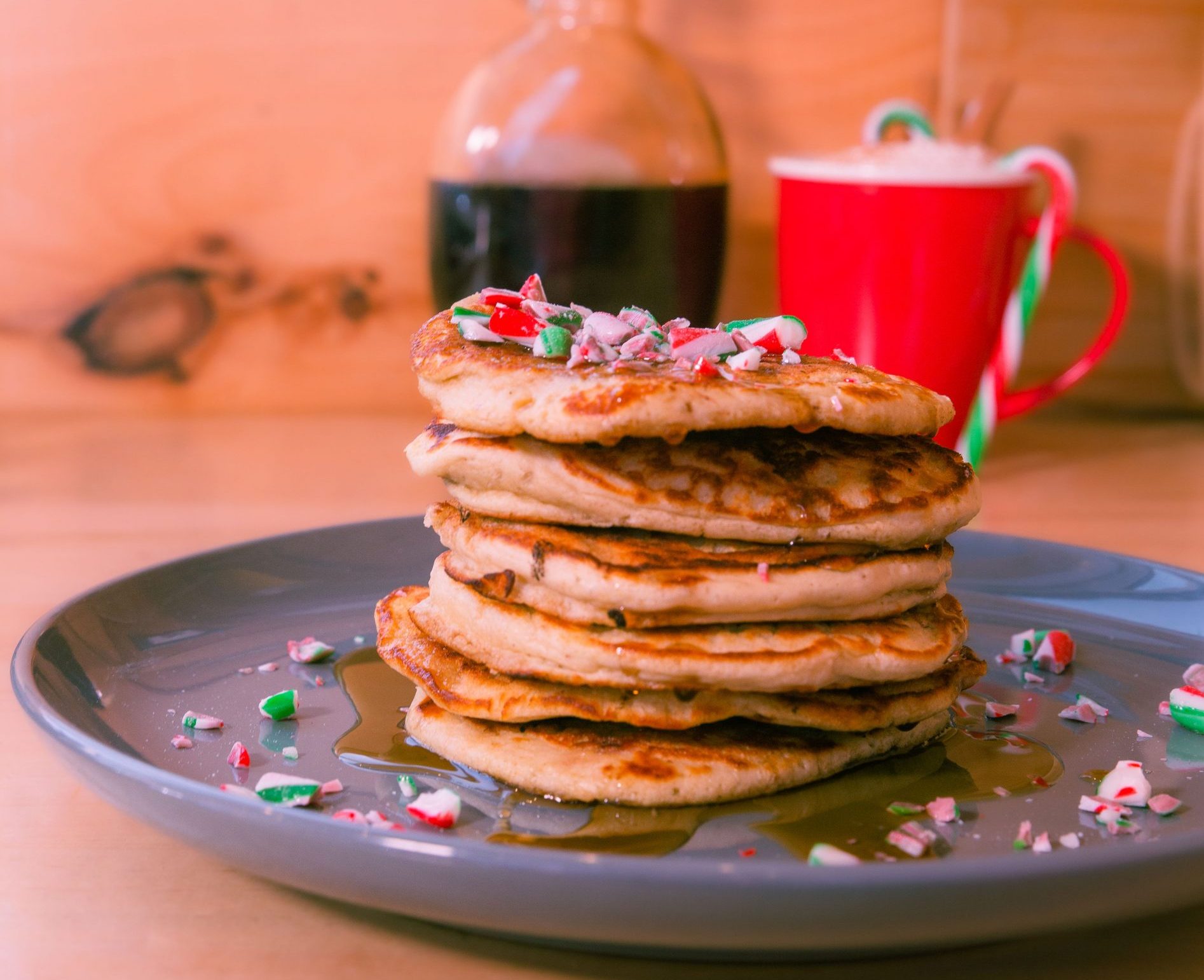 Candycane Chocolate Chip Pancakes Recipe